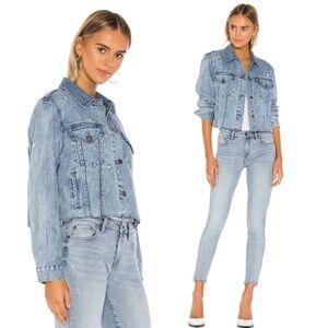 Pistola Denim Naya Crop Denim Jacket in Supernova